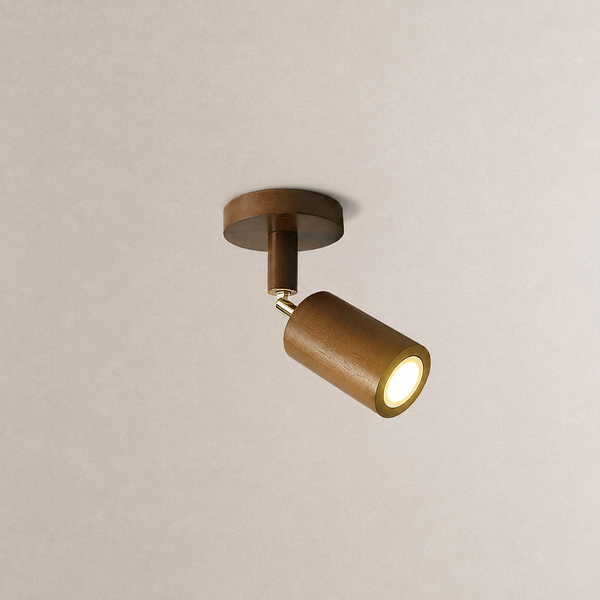 Natural Wood Beam Light Spotlight, L 5.1~47.2-Inch x H 8.7-Inch, Wood, Warm Light for Living Room & Bedroom