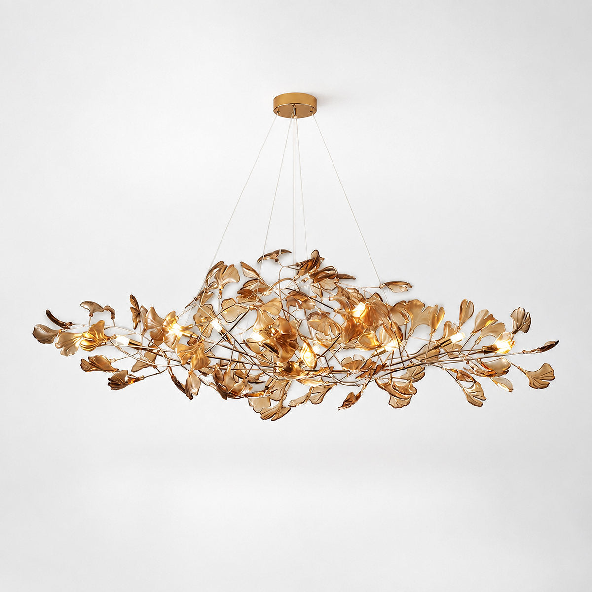 Tricolordeer Botanical Linear Multi-Light Chandelier