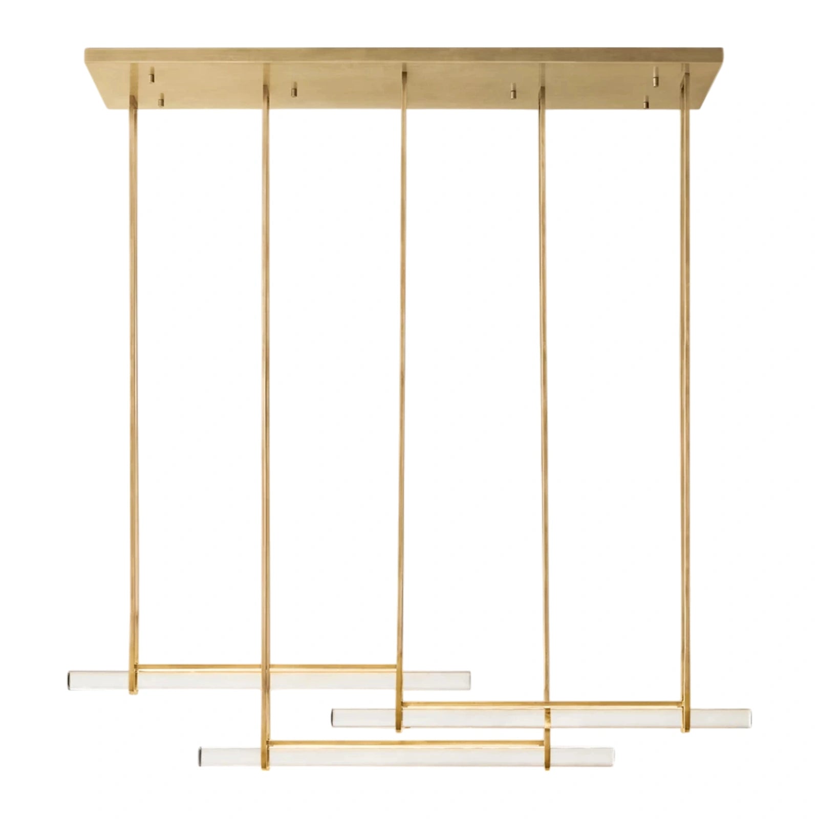 Oudubon Crystal Triple Bar Linear Chandelier