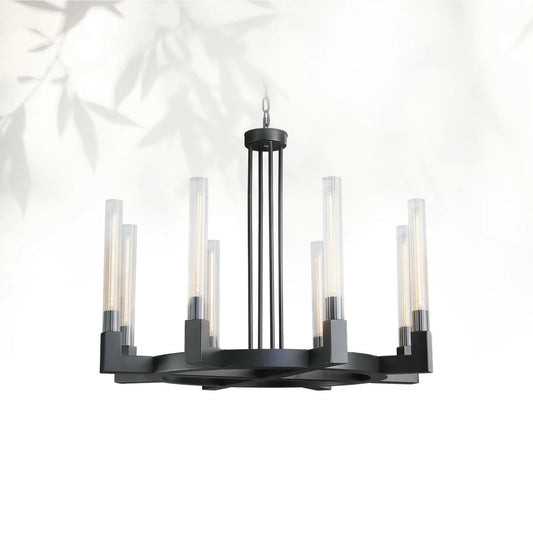 Cannel Glass Round Chandelier