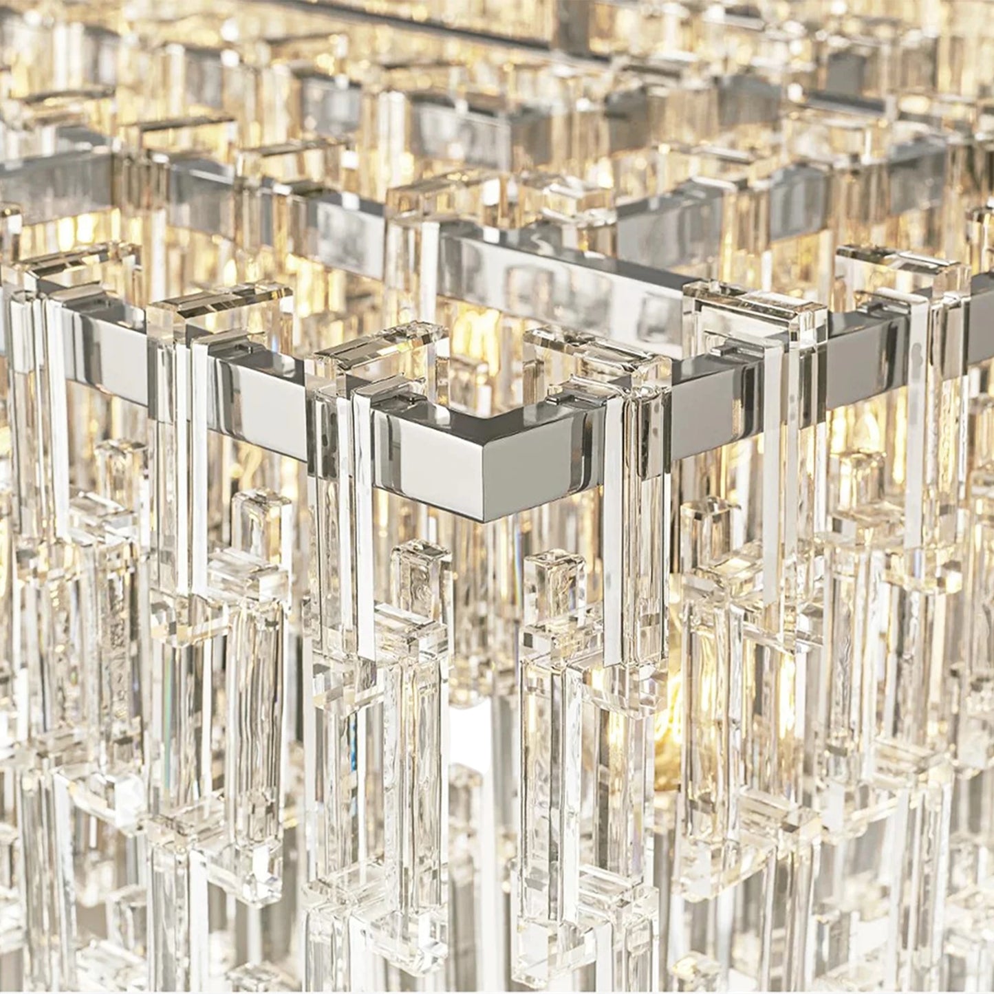 Marigan Crystal Rectangle Chandelier 60"