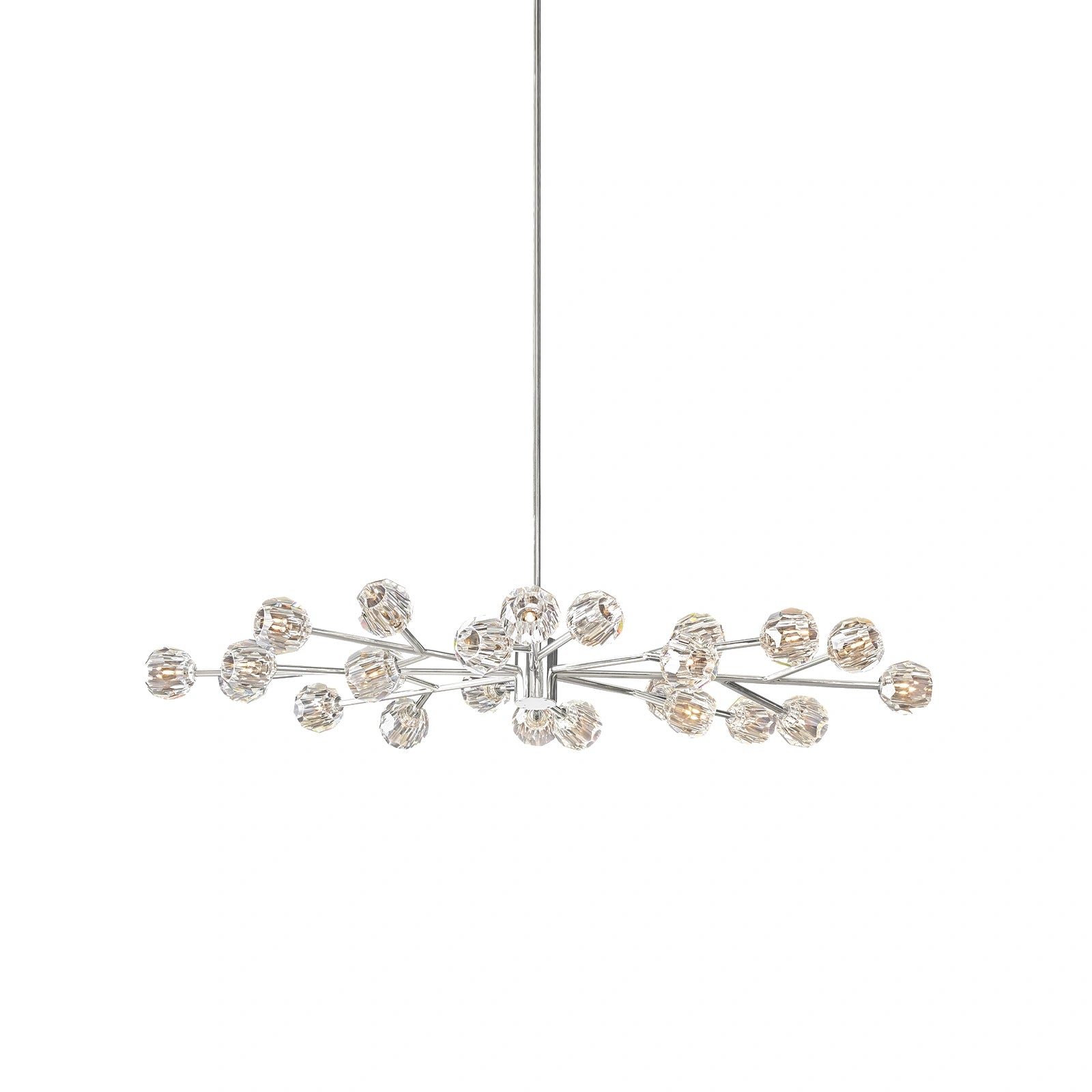 Boule Du Cristal Glass Oval Chandelier 72"
