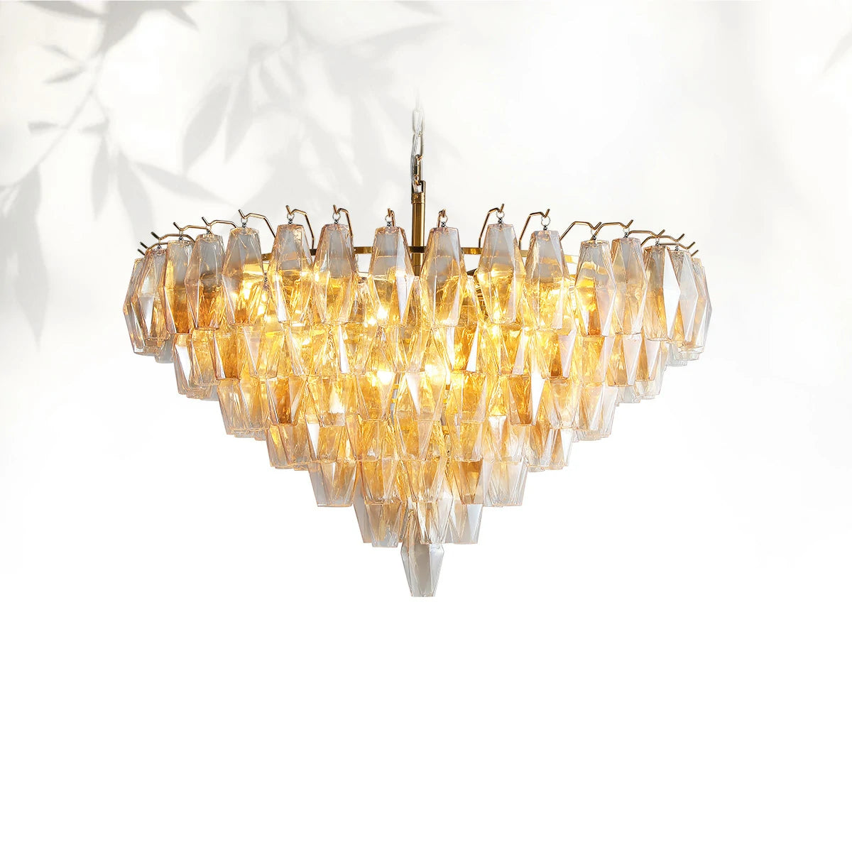 Chiaravalle Glass Tiered Round Chandelier 37" 47" 62"