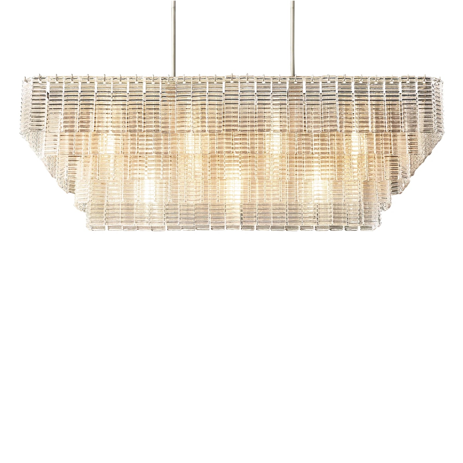 Mirene Glass Rectangular Chandelier 59"