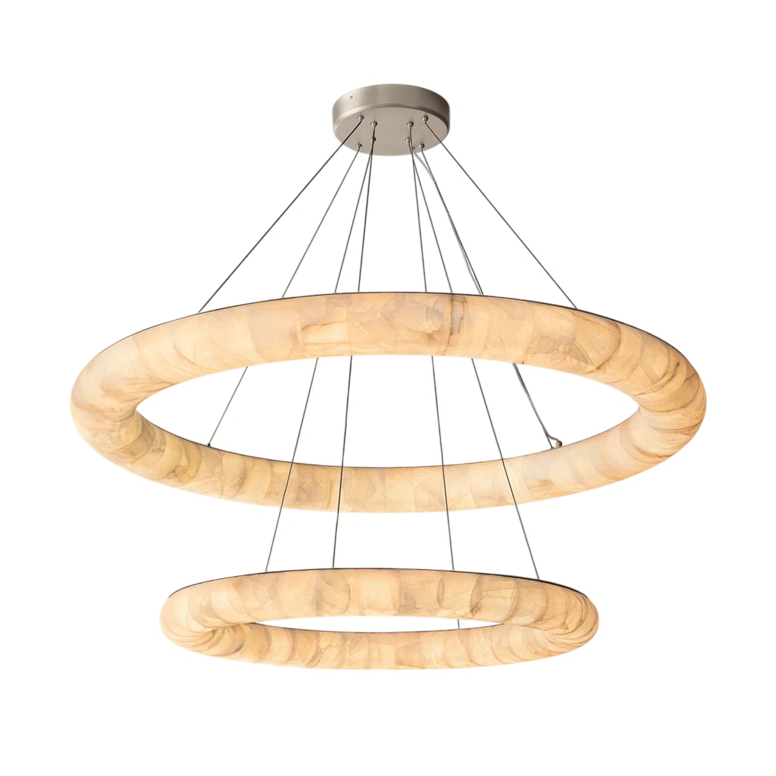 Civage Lisse Two-Tiered Round Chandelier 61"