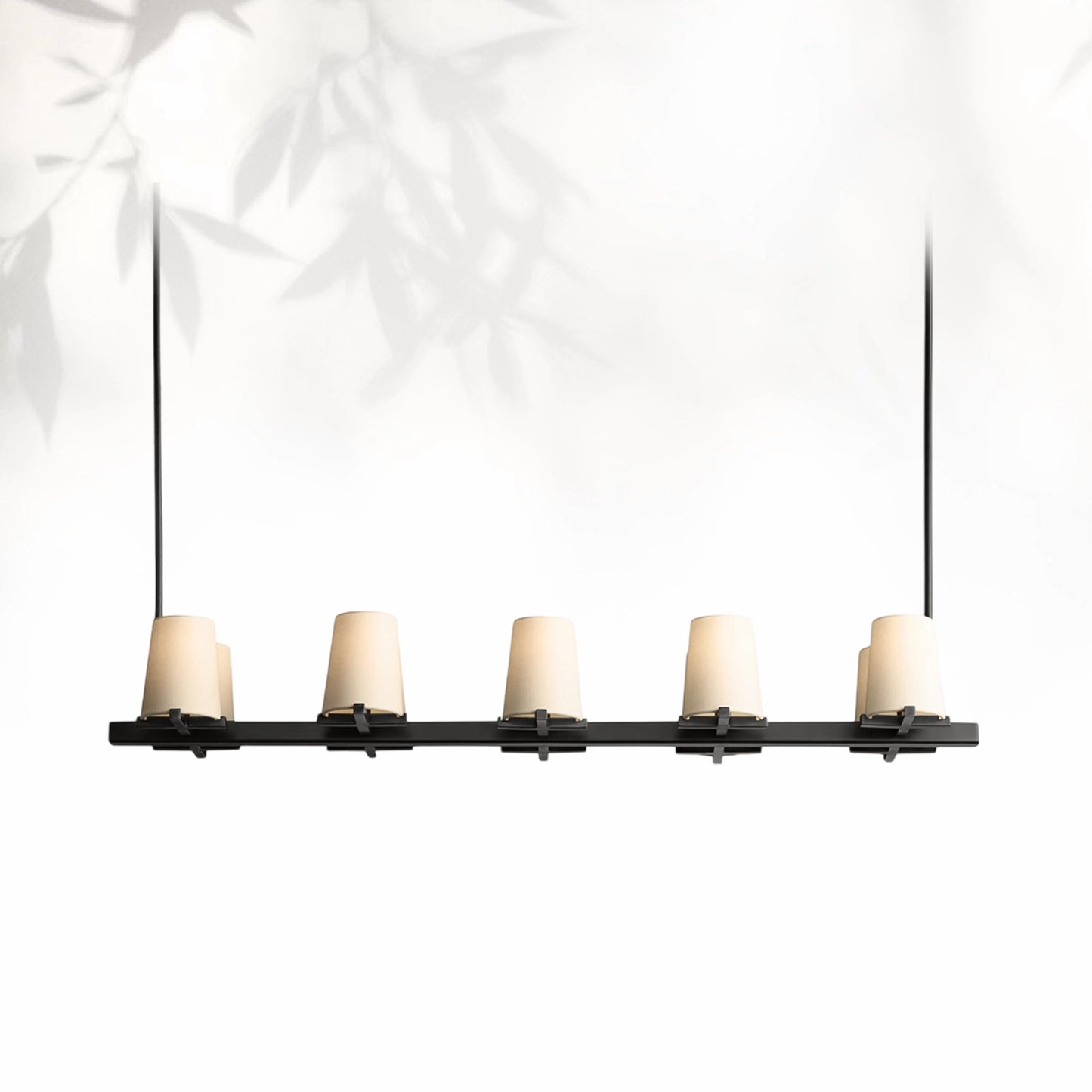 Paricia Fabric Shade Linear Chandelier 49" 60”
