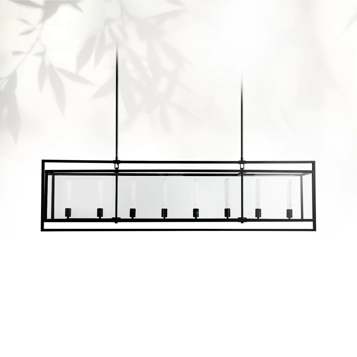 Bickman Glass Lantern Rectangular Chandelier
