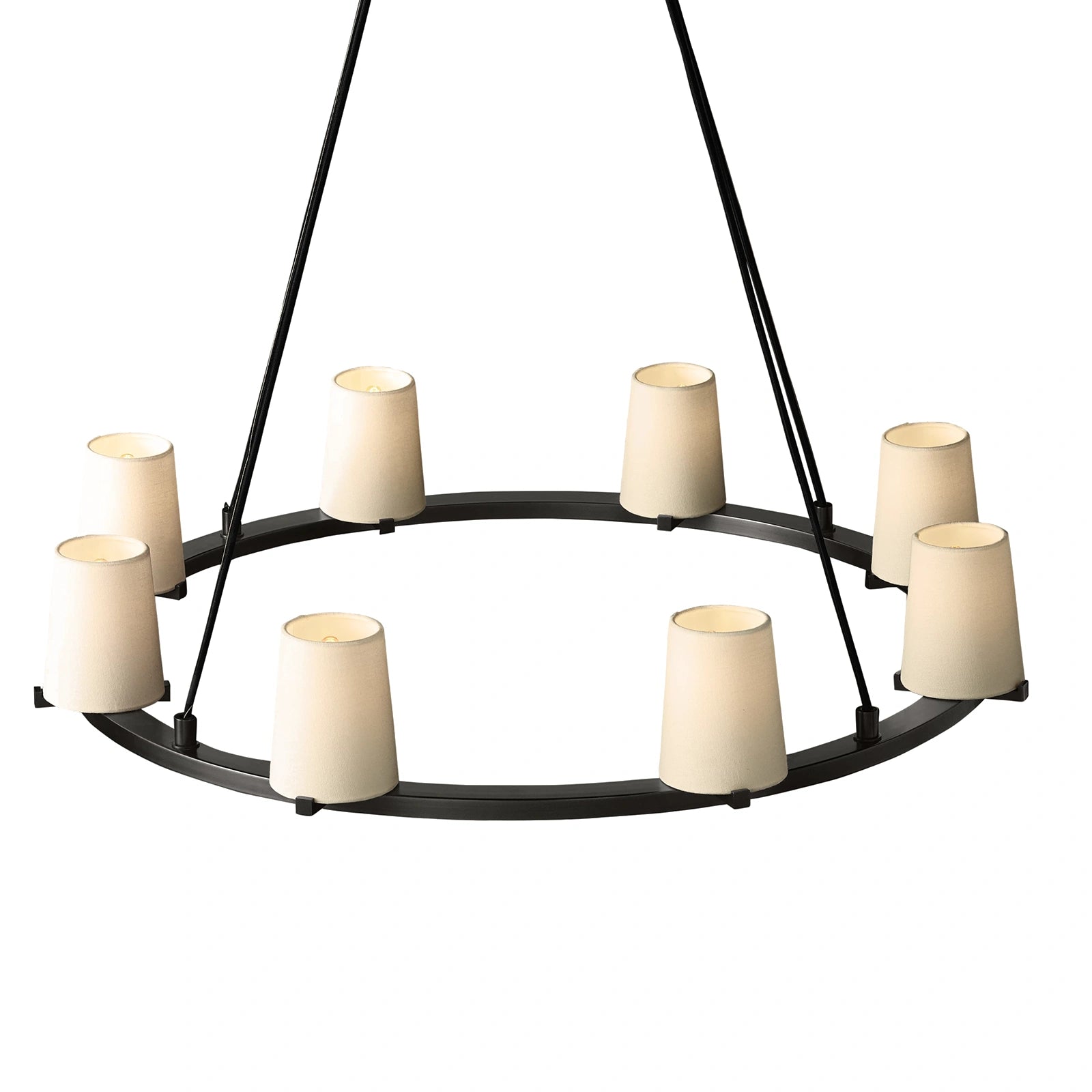 Mauillac Fabric Shade Round Chandelier