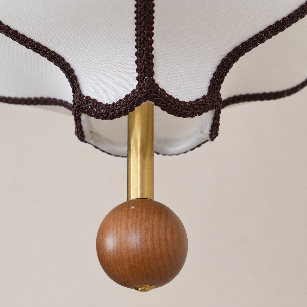 Tricolordeer Curved Metal and Wood Pendant Light