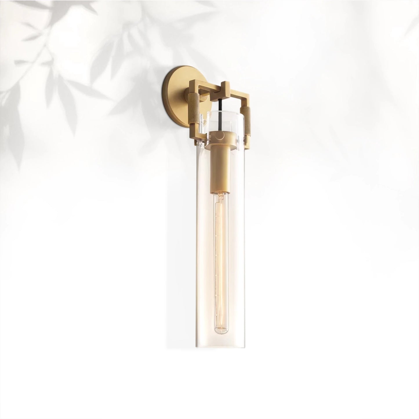 Machine Glass Cylinder Wall Sconce