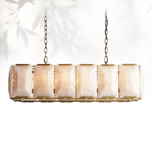 Harlows Calcite Rectangular Chandelier