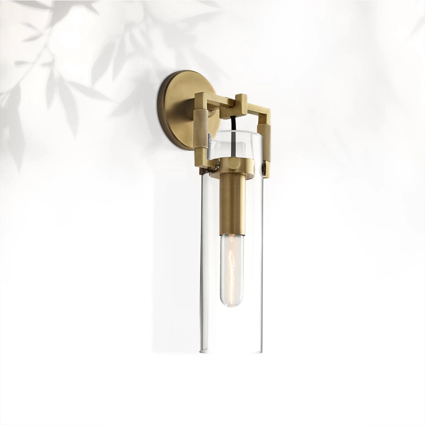 Machine Glass Cylinder Wall Sconce