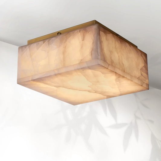 Rivaga Calcite Square Flushmount 6"10"14"