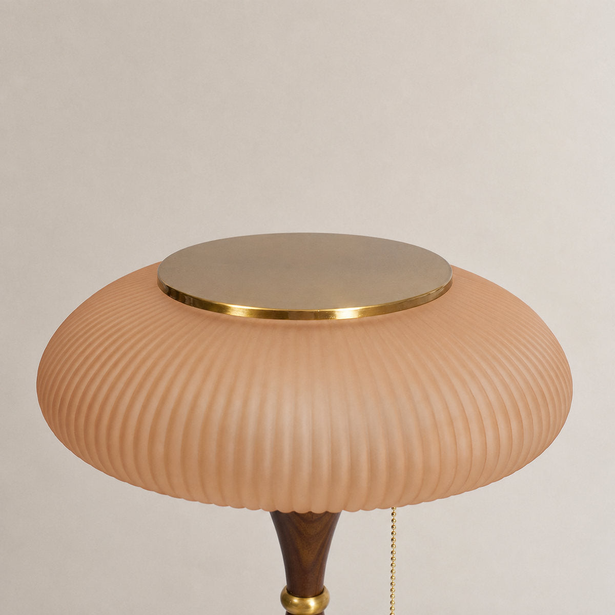 Mushroom-Cap Glass Plug-In Table Lamp