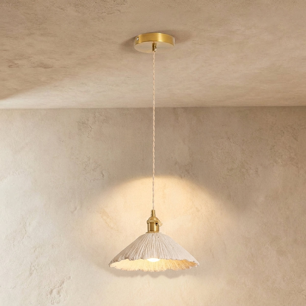Raw Texture Cement Pendant Light Collection for Dining Room & Living Room