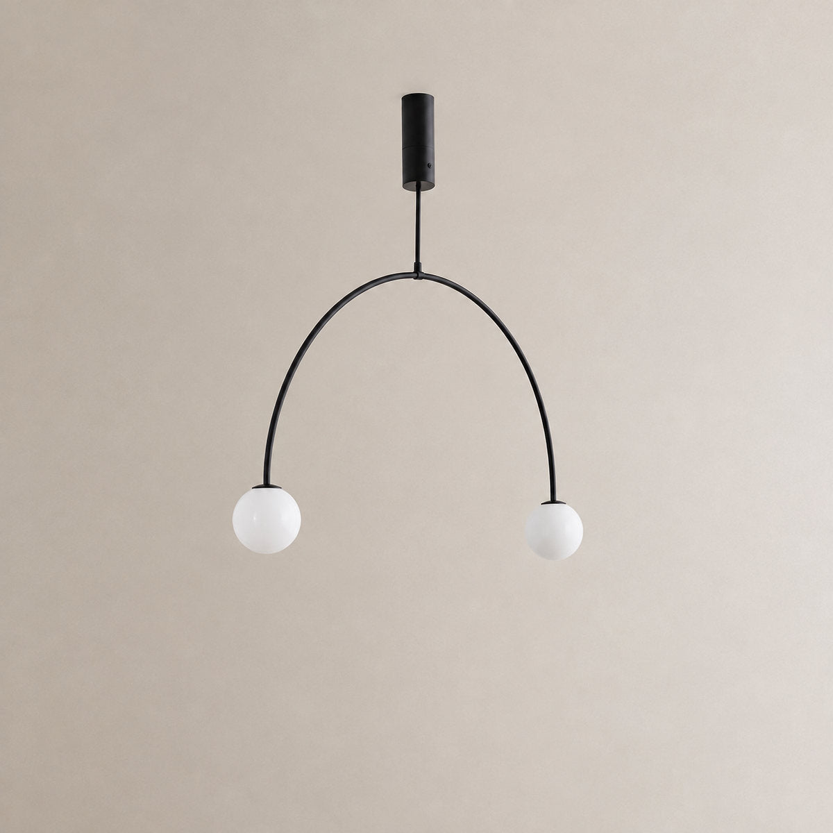 Tricolordeer Curved Metal Arc Sphere Chandelier