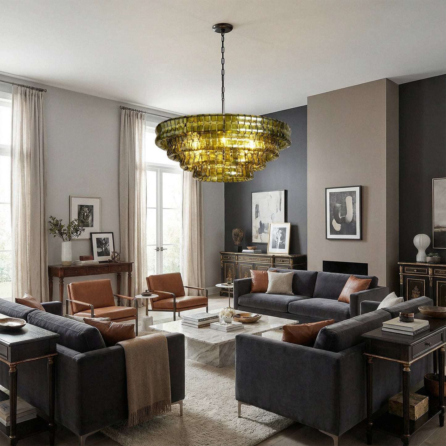 Ghiaccio Round Chandelier