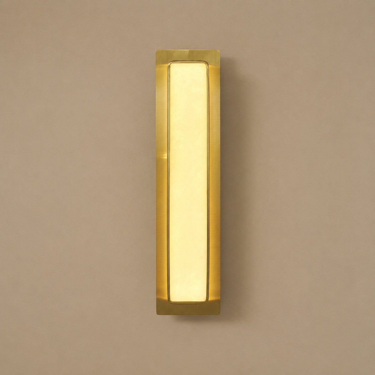 Velmora Alabaster Wall Lamp, 5.1-Inch x H 20.1-Inch, Gold & White, Warm Light for Living Room & Dining Room