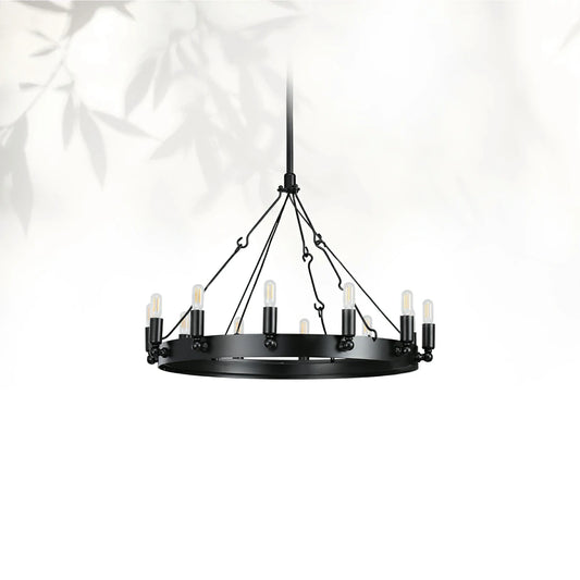 Camins Vintage Filament Outdoor Round Chandelier