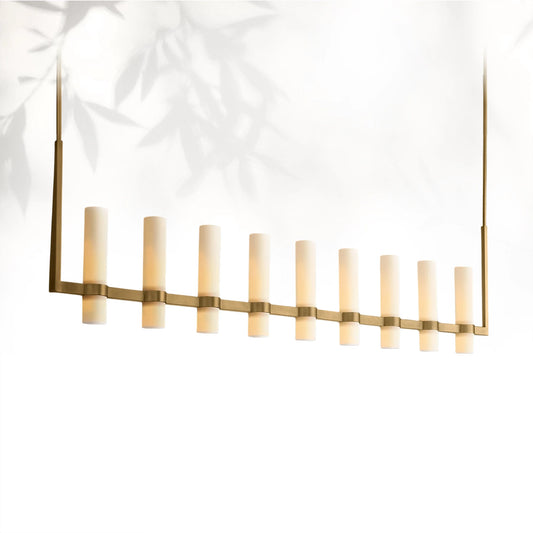 Lavelle Linear Milk Glass Chandelier