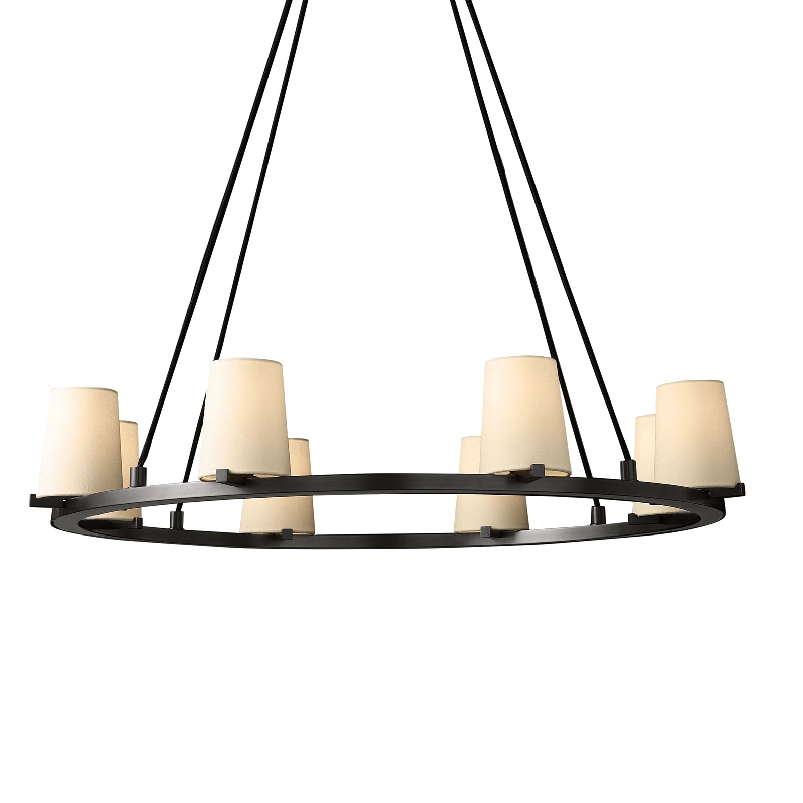Mauillac Fabric Shade Round Chandelier