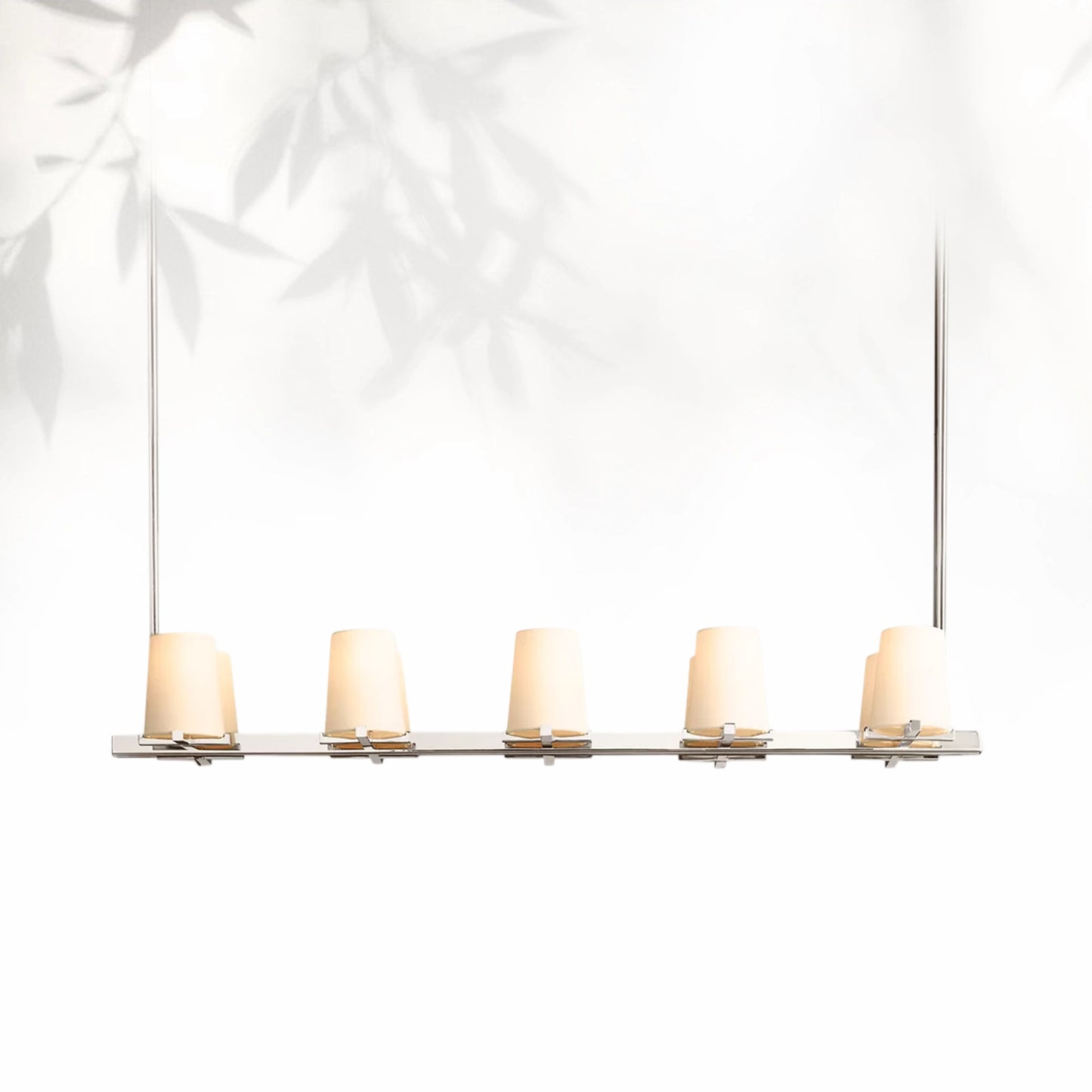 Paricia Fabric Shade Linear Chandelier 49" 60”