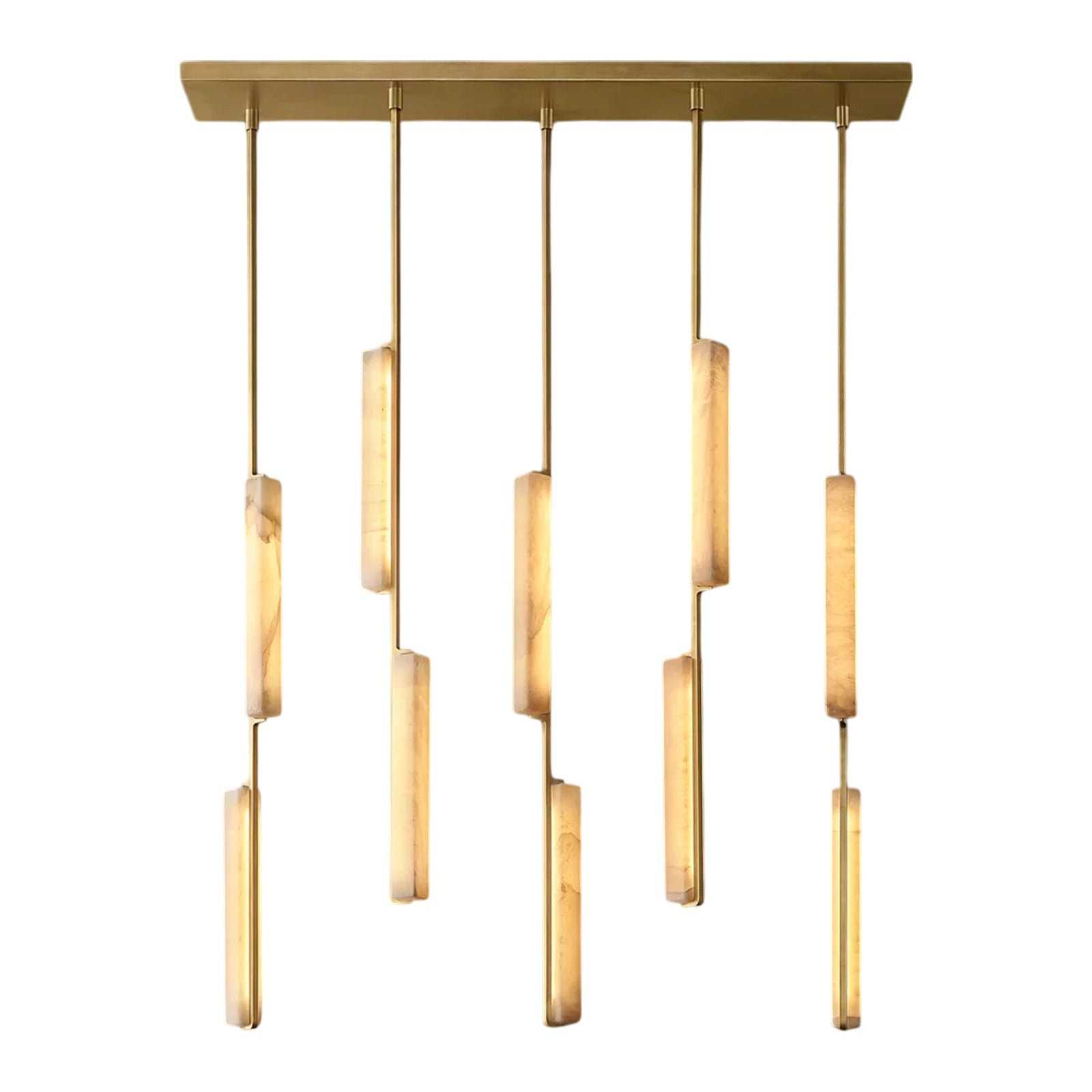 Oudubon Alabaster Linear Chandelier 54"