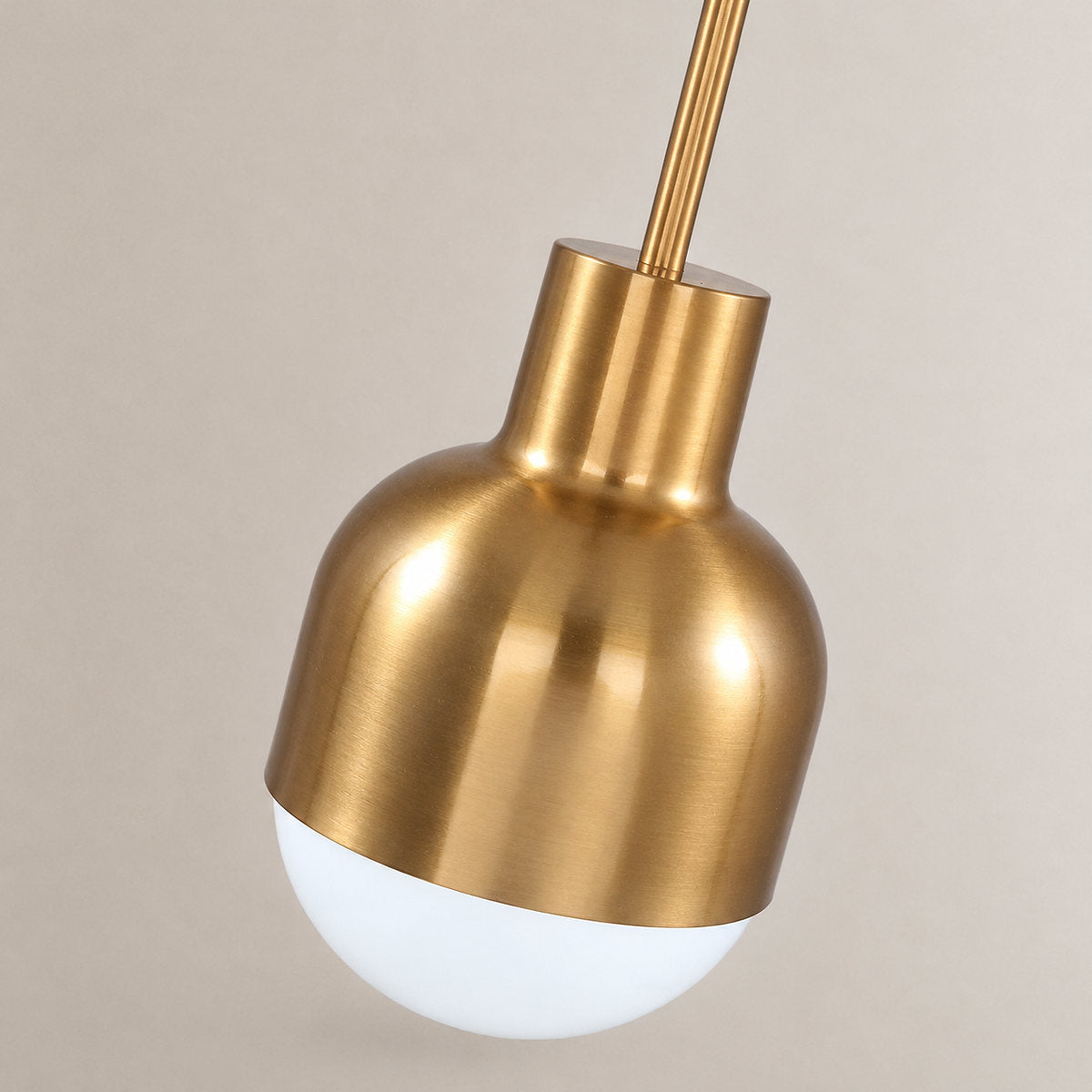 Tricolordeer Copper and White Glass Globe Pendant Light