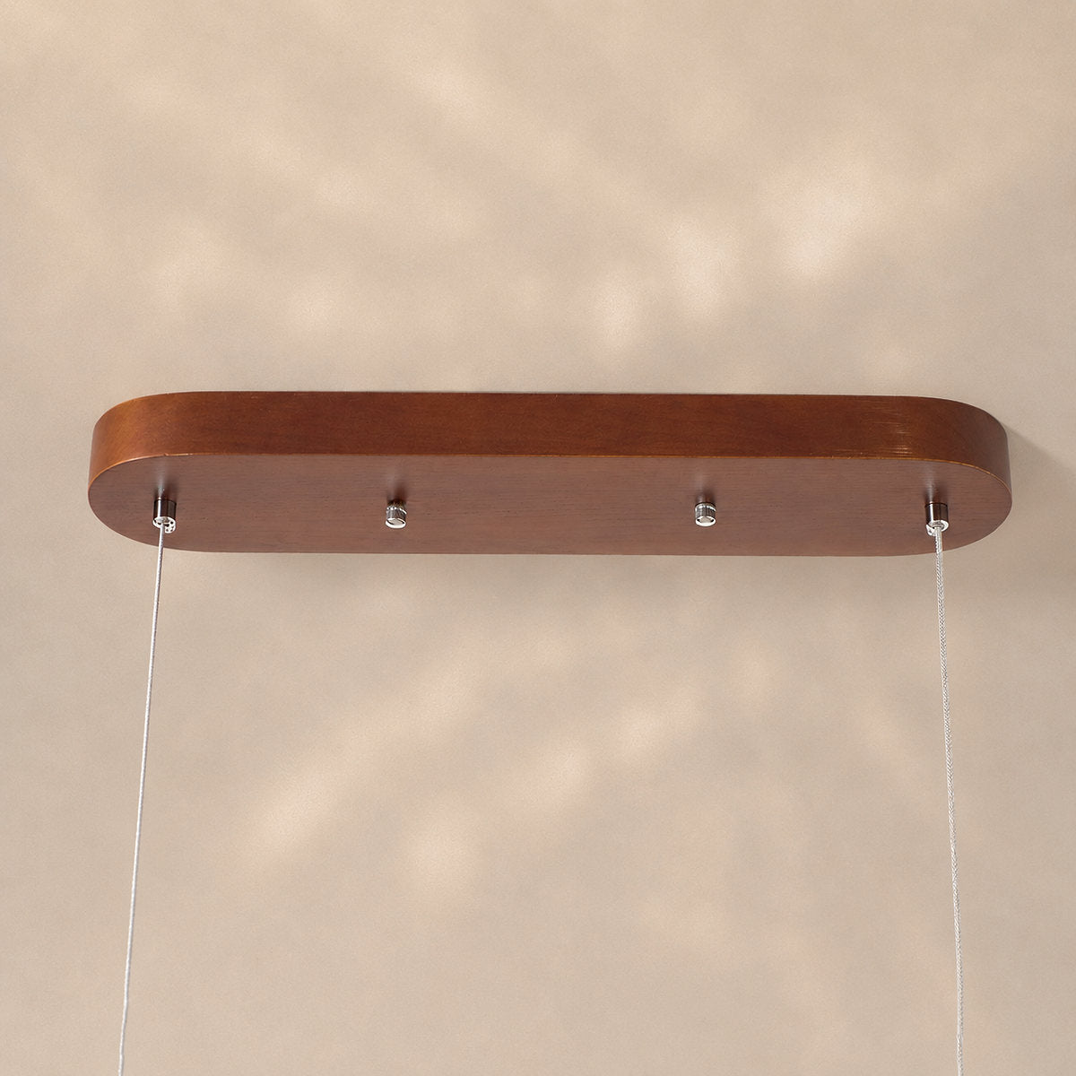 Minimalist Linear Wood Acrylic LED Pendant for Dining Room & Living Room
