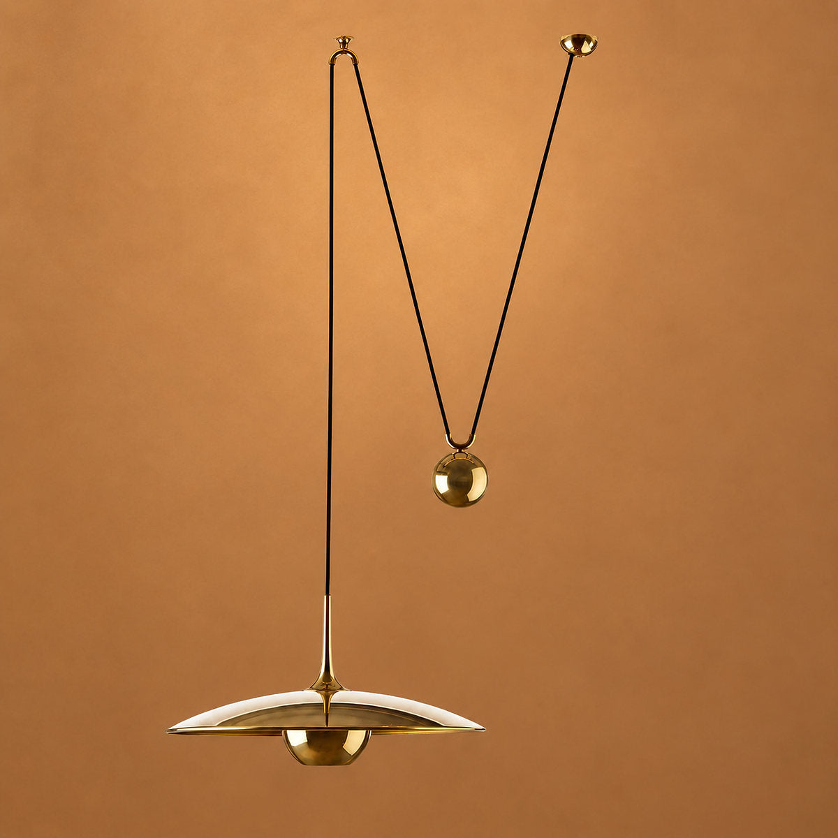 Adjustable Metal Counterweight Pendant Light for Dining Room & Living Room