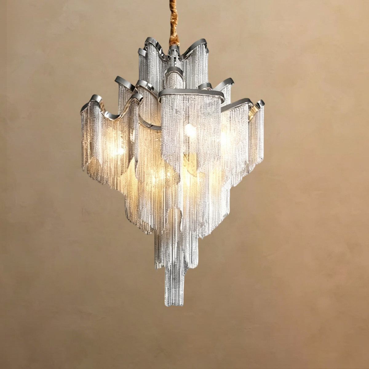 Alisa Luxury Flower Chain Tassel Chandelier