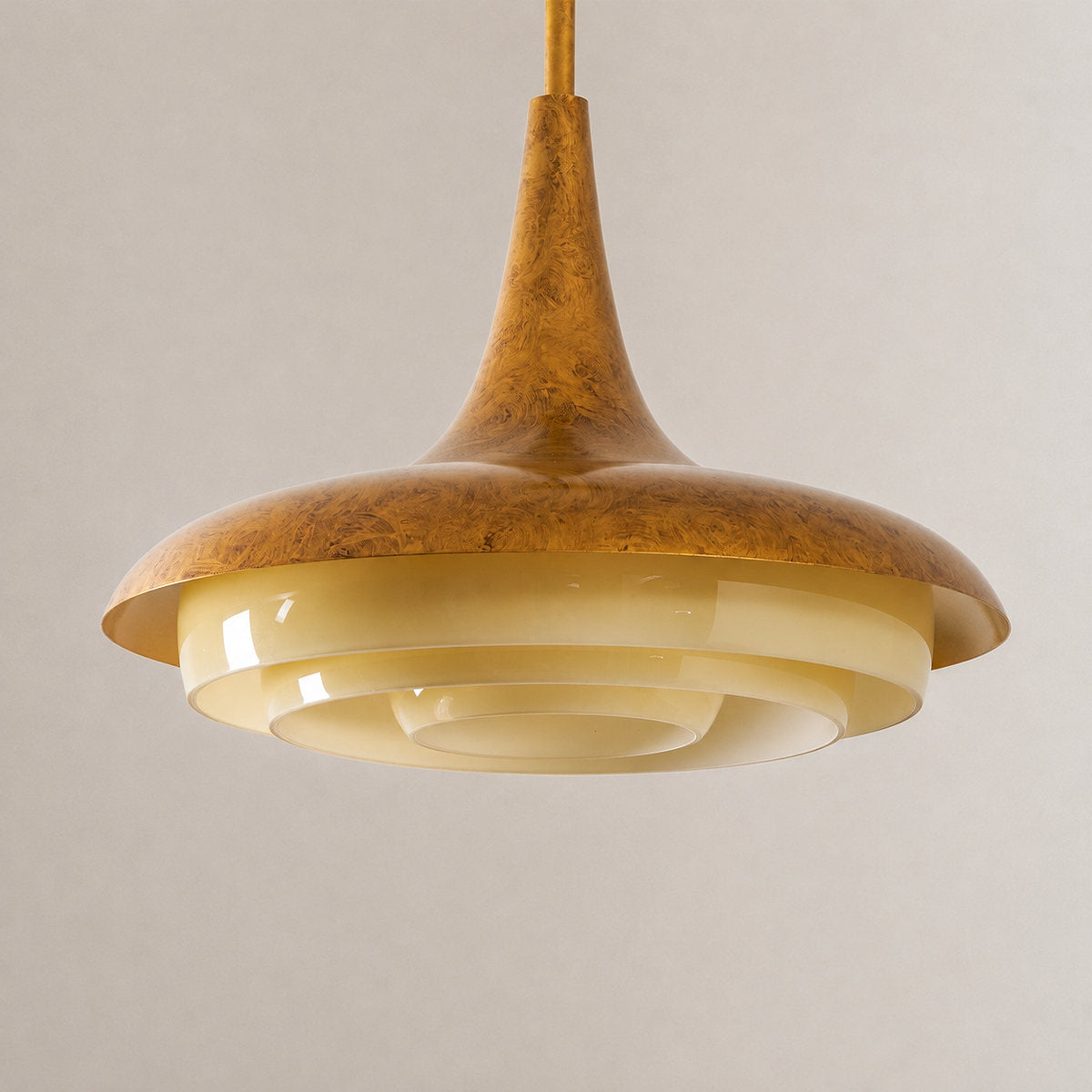 Tricolordeer Floral Glass Ceiling Pendant Light
