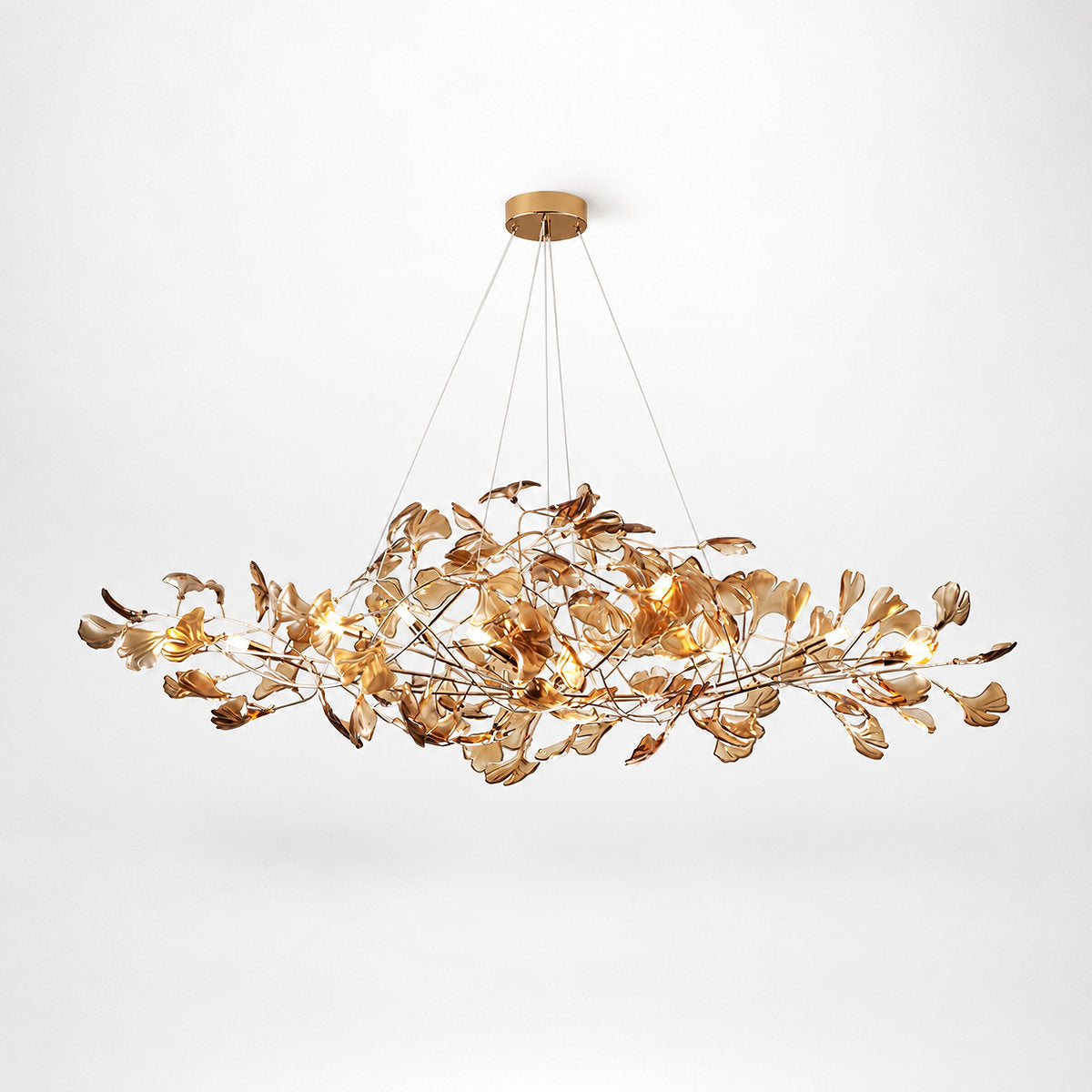 Tricolordeer Botanical Linear Multi-Light Chandelier