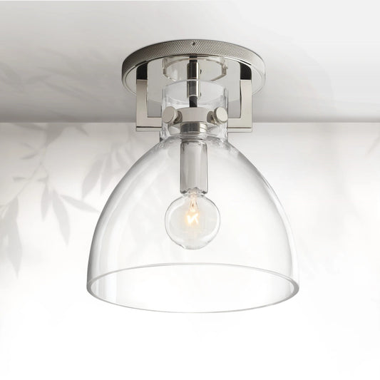 Machine Glass Cloche Flushmount