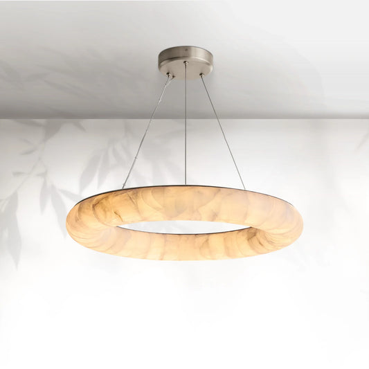 Rivaga Lisse Alabaster Round Chandelier 31" 41" 61"D