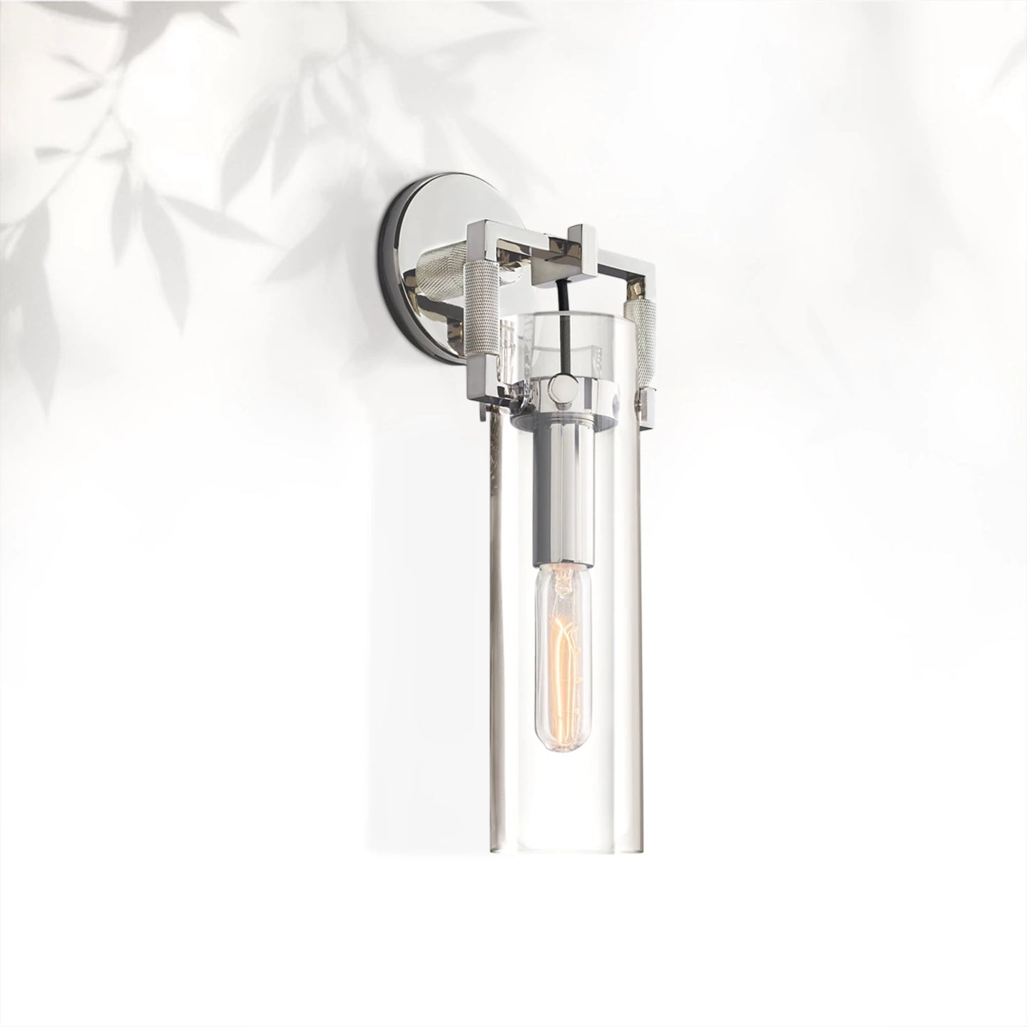Machine Glass Cylinder Wall Sconce