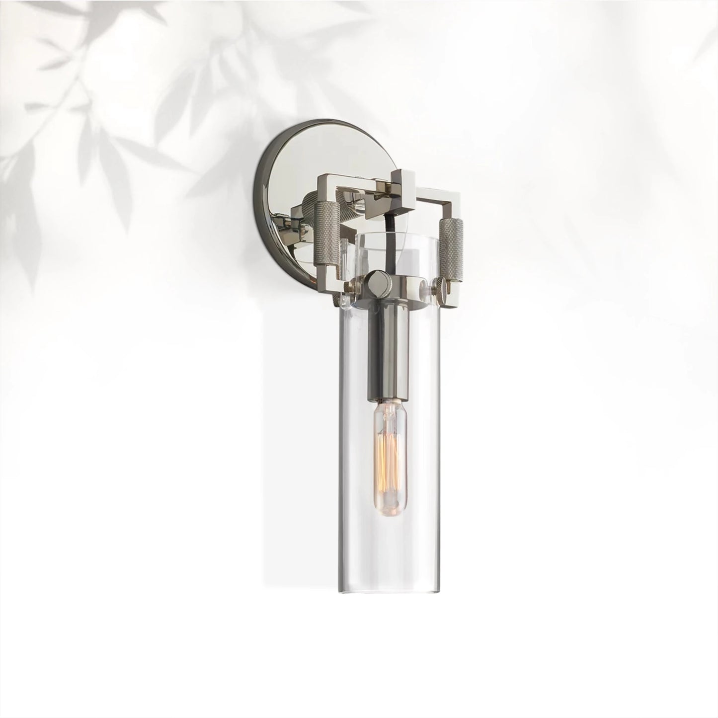 Machine Glass Cylinder Wall Sconce