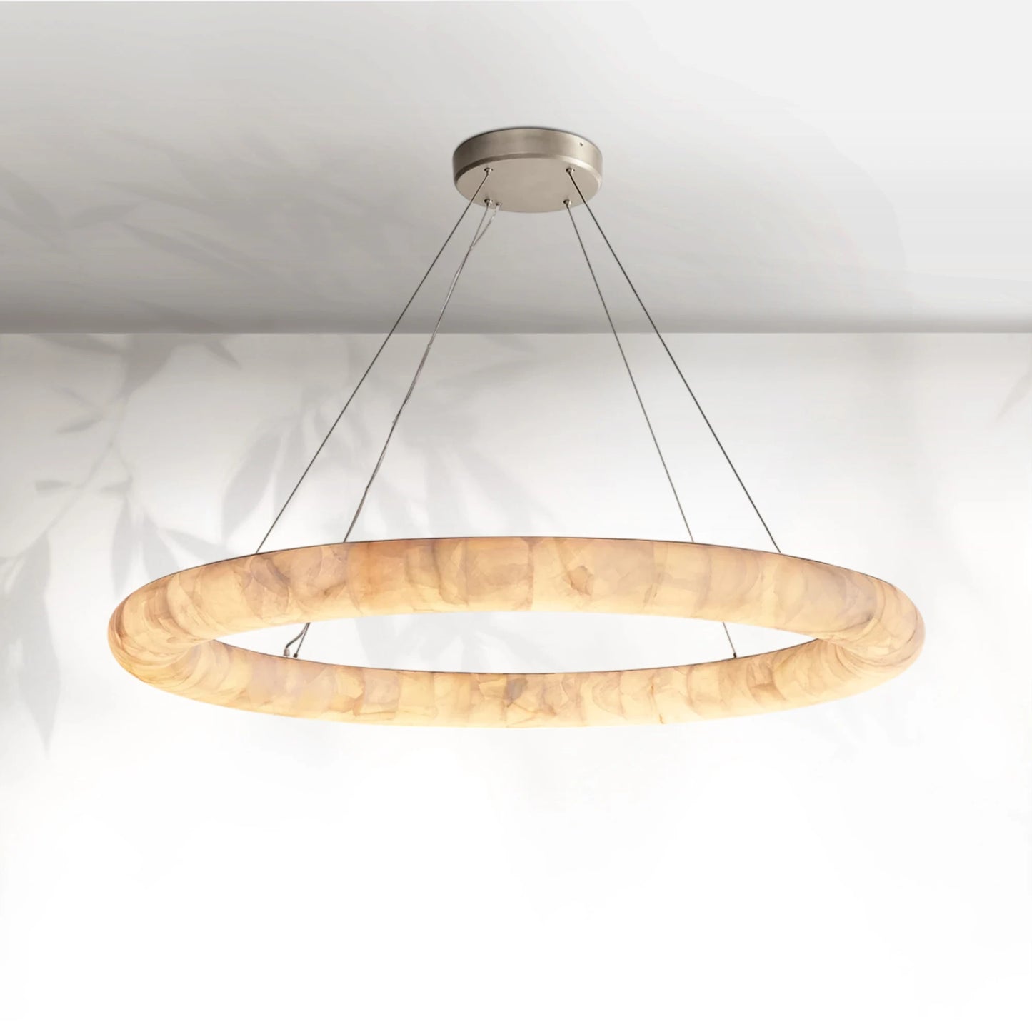 Rivaga Lisse Alabaster Round Chandelier 31" 41" 61"D