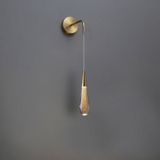 Denise Raindrop Glass Solitairen Crystal Elegance Wall Sconce