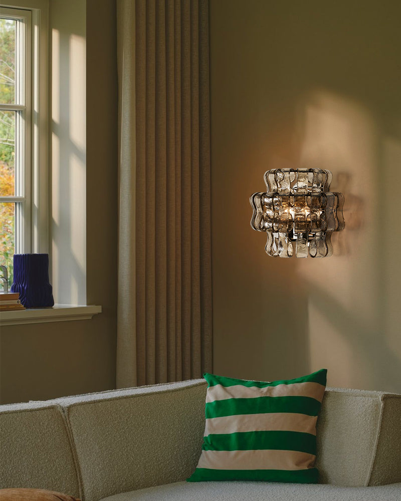 Ghiaccio Modern Glass Bedroom Wall Sconces