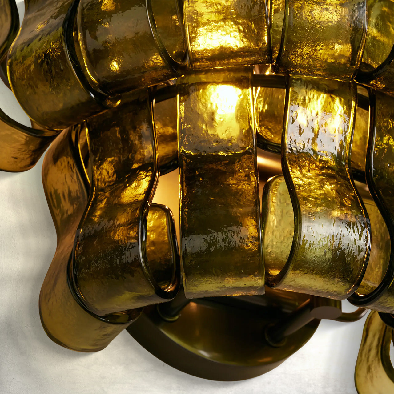 Luster Gaze Lumina Sculpted Glass Wall Sconce - Background Shot