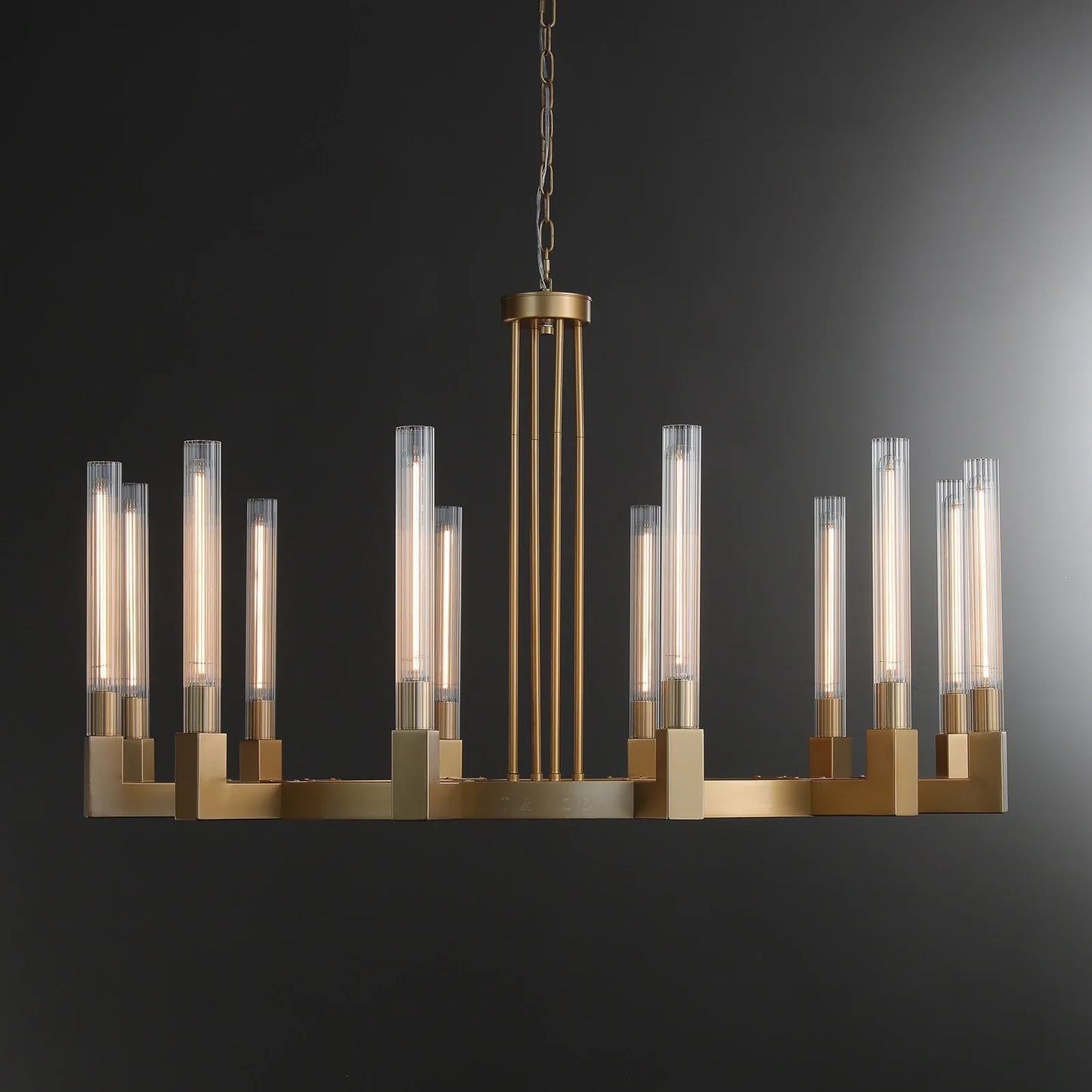 Cannel Glass Round Chandelier