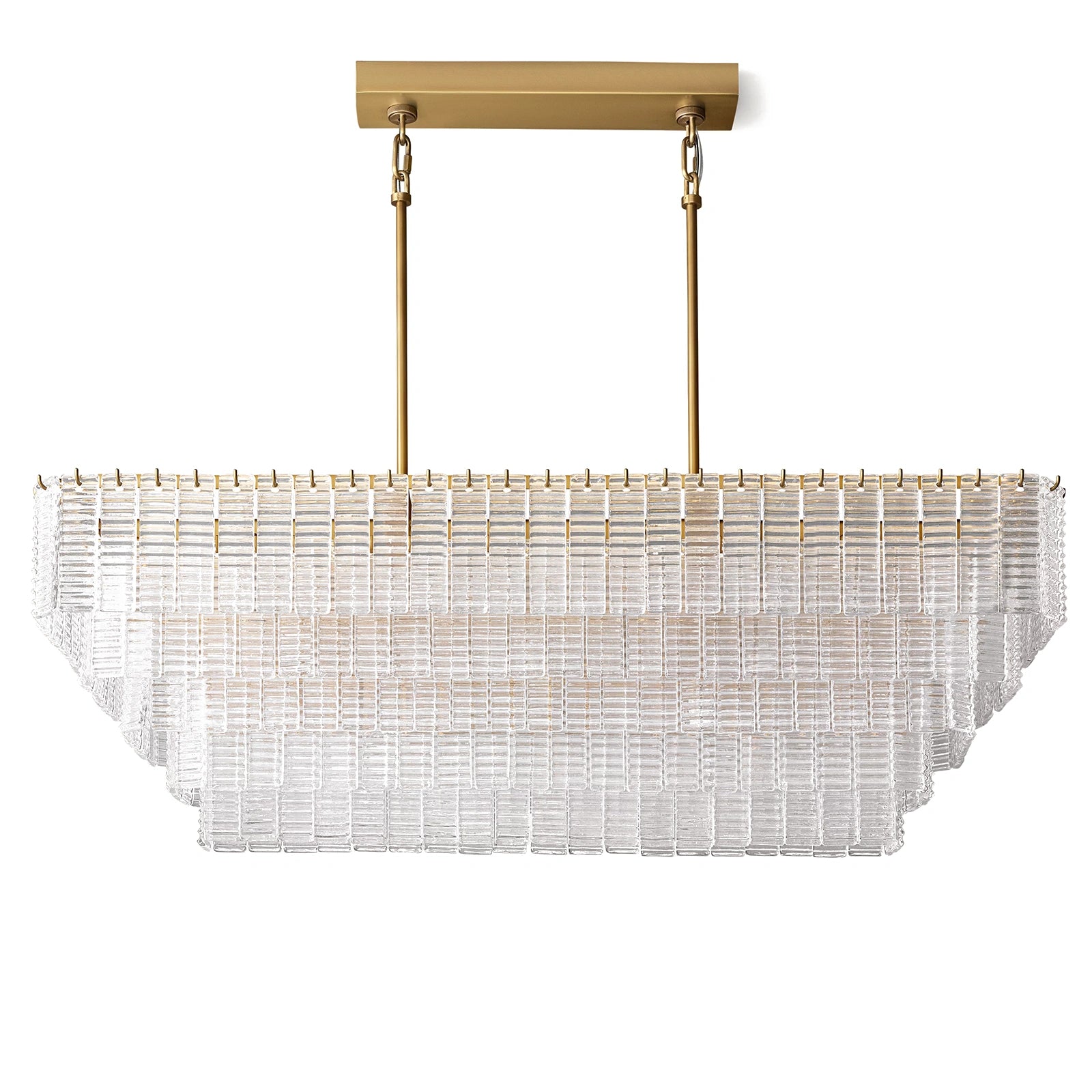 Mirene Glass Rectangular Chandelier 59"