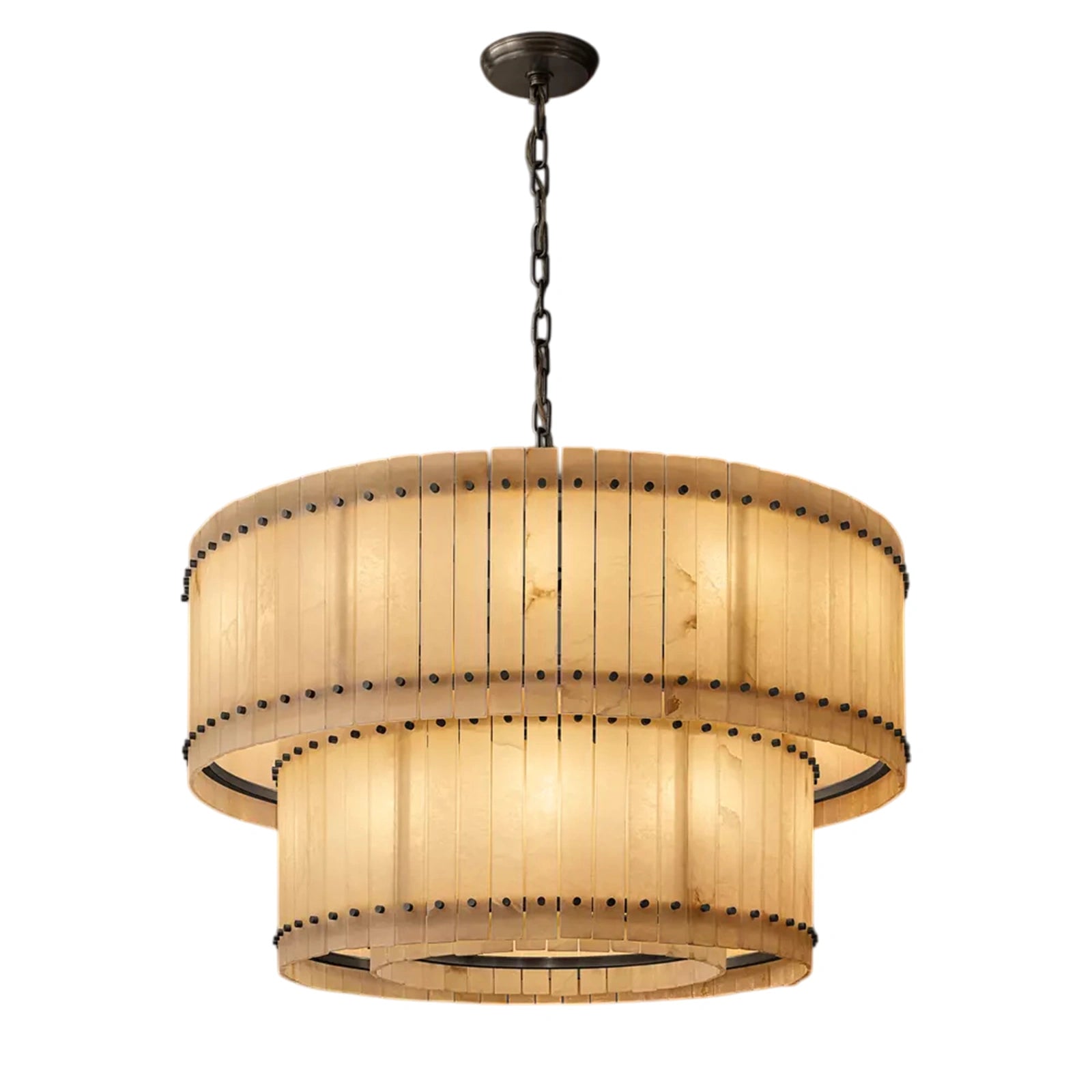 Sant Marco Alabaster Round Tiered Chandelier