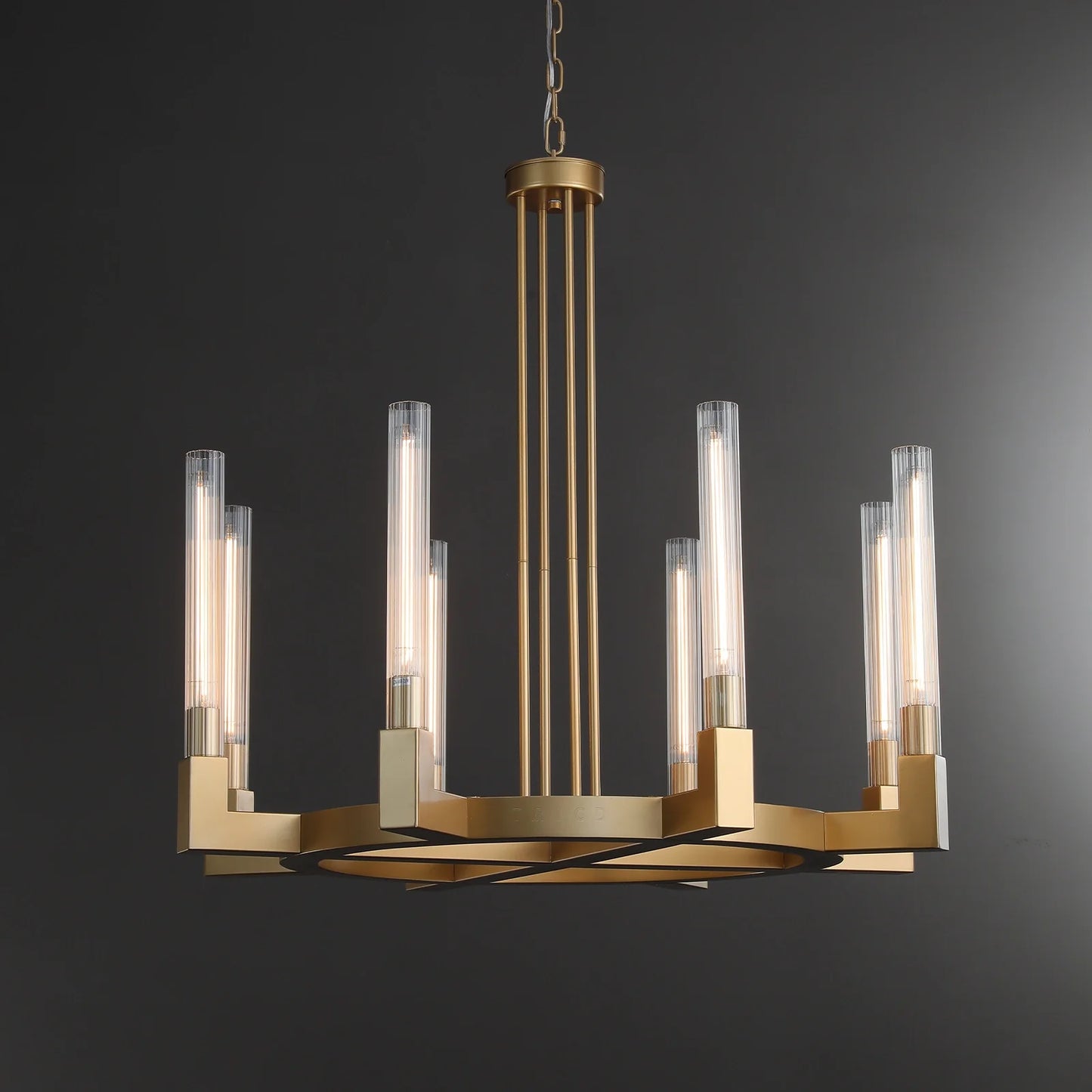 Cannel Glass Round Chandelier
