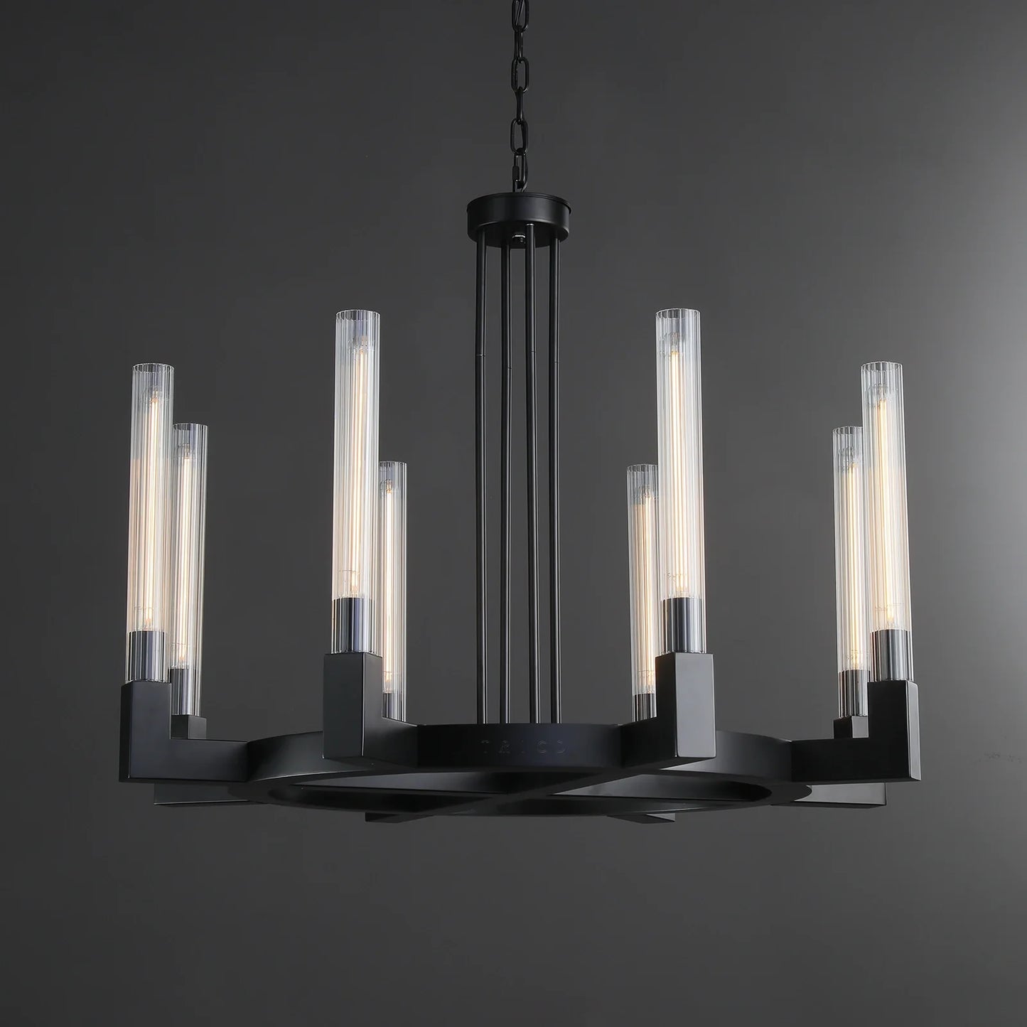 Cannel Glass Round Chandelier