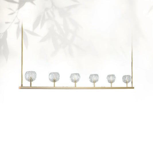 Boule Do Cristal Glass Linear Chandelier