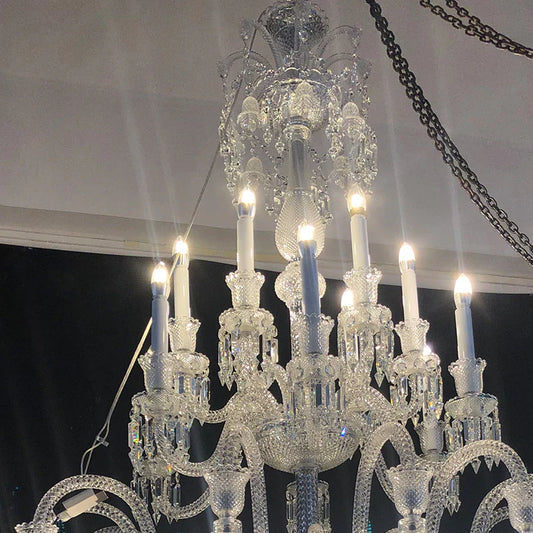36 Lights Modern Chandelier Clear Big Lighting