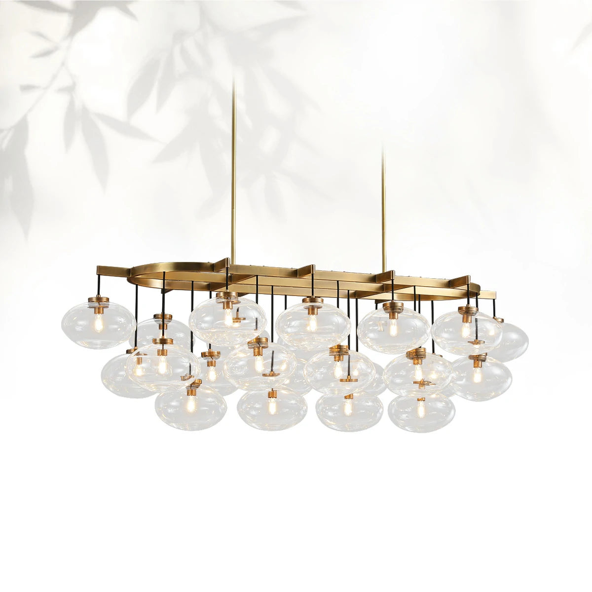 Cabrlet Clear Glass Linear Chandelier