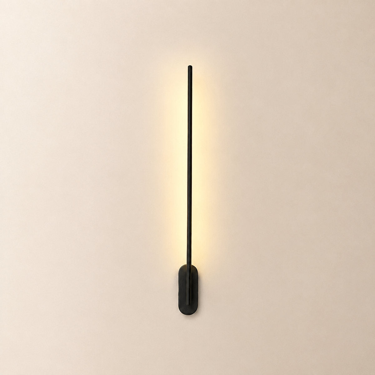 Stick Shaped Metal Wall Lamp, L 2-Inch x W 3.1-Inch x H 23.6~37.4-Inch, Brass, Triac Warm Dimming for Living Room